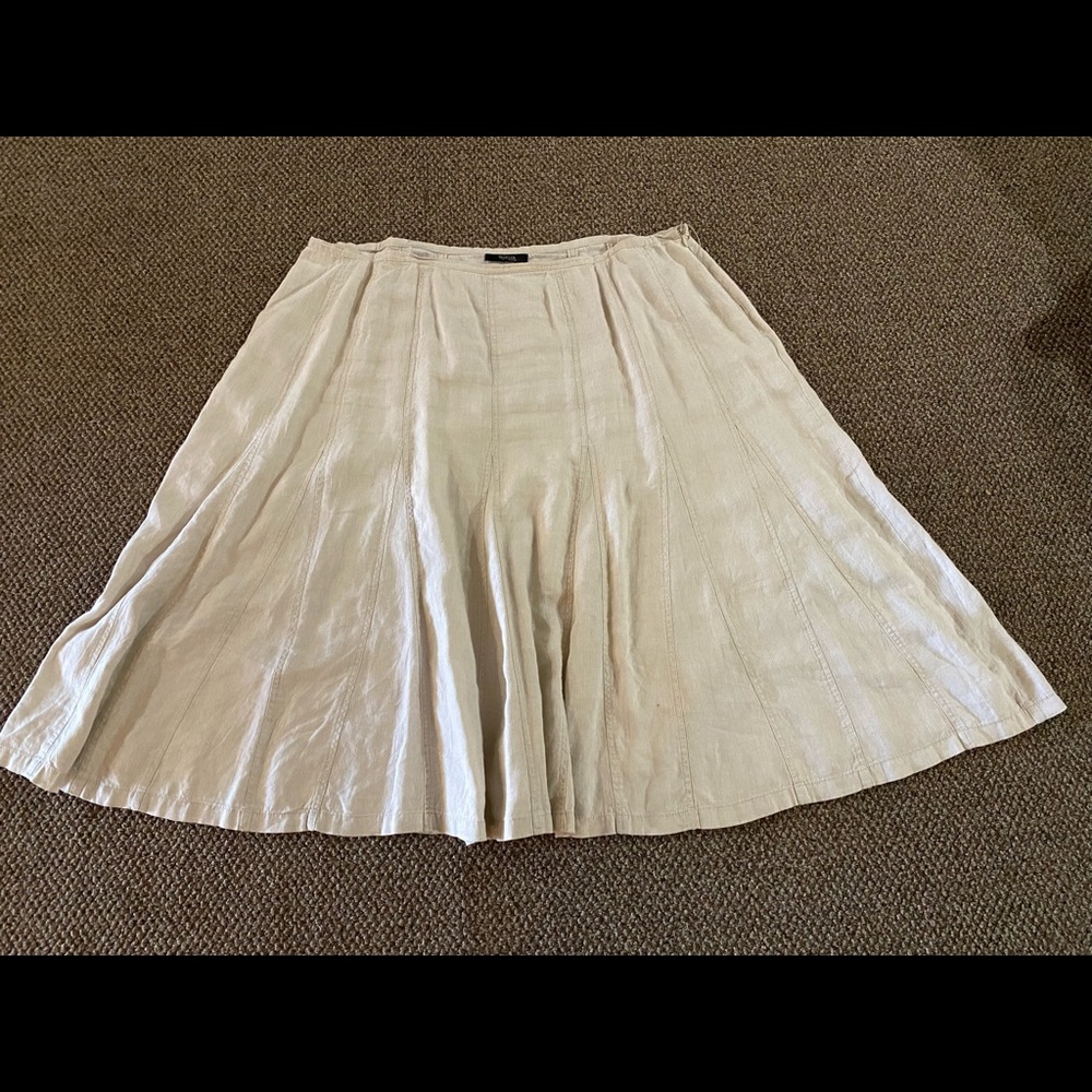 Linen blend skirt